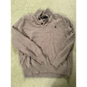Ralph Lauren POLO RALPH LAUREN Cotton knit half button sweater  size XL